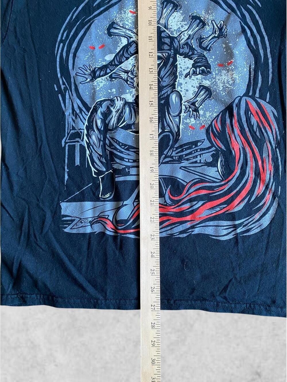 Indie Merch Unisex Tee M Regular Fit Black Cotton Crew Neck Rock Band Y2K - Picture 3 of 5